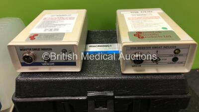 Mixed Lot Including 2 x IVAC PCAM Syringe Pumps (1 x Crack in Casing - See Photos) 2 x Atmos Atmoport N Suction Units (1 x Missing Cup) 1 x S.E. Thames Surgical Diathermy Power Meter, 1 x Welch Allyn 49501 Light Source (Powers Up) 2 x Wescor 3700 Webster - 7