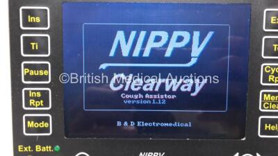 B & D Electromedical Nippy Clearway Cough Assistor Unit Software Version 1.12 (Powers Up) - 2