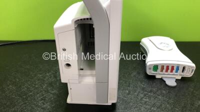 GE B450 Carescape Patient Monitor *Mfd 2017* (Powers Up with Damaged Casing, Missing Light Cover - See Photos) Including 1 x GE 2016793-002 Patient Data Module with ECG, Temp/CO, P1/P3, P2/P4, SpO2 and NIBP Options *Mfd 2015* - 4