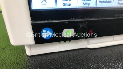 GE B450 Carescape Patient Monitor *Mfd 2015* (Powers Up with Damaged Casing, Missing Light Cover, Damaged Power Button - See Photos) Including 1 x GE 2016793-002 Patient Data Module with ECG, Temp/CO, P1/P3, P2/P4, SpO2 and NIBP Options *Mfd 2015* - 5