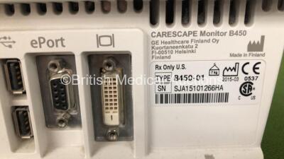 2 x GE B450 Carescape Patient Monitors *Mfd 2015 / 2015* (Both Power Up with Damaged Casing, Missing Light Covers, 1 x Damaged Handle - See Photos) - 7