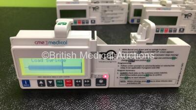 13 x CME Medical T34 Ambulatory Syringe Pumps (All Power Up with Stock Battery, Batteries Not Included, 1 x Faulty Display - See Photos) - 3