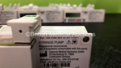 13 x CME Medical T34 Ambulatory Syringe Pumps (All Power Up with Stock Battery, Batteries Not Included, 1 x Faulty Display - See Photos) - 5