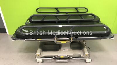 2 x Anetic Aid QA3 Hydraulics Trolleys with Mattresses (Hydraulics Tested Working)