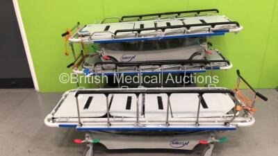 3 x Savion Electric Patient Trolleys with Controllers *S/N NA*