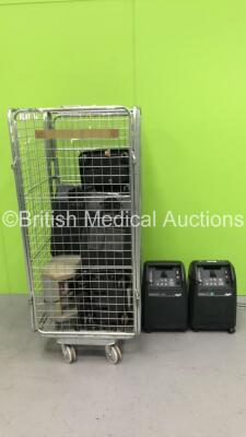 Cage of 6 x AirSep VisionAire Oxygen Concentrators and 2 x NewLife Oxygen Concentrators (Cage Not Included)