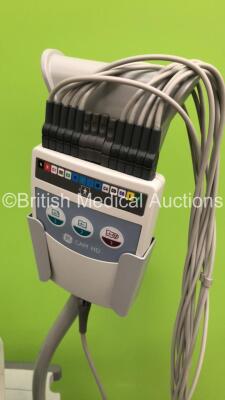 GE MAC 5500 HD ECG Machine on Stand with 10 Lead ECG Leads (Powers Up) *S/N SKJ16048693PA* - 4