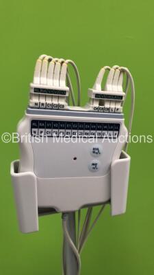 Mortara ELI 250c ECG Machine on Stand with 10 Lead ECG Leads (Powers Up) - 3