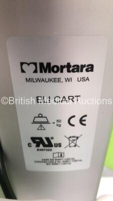 Mortara ELI 250c ECG Machine on Stand with 10 Lead ECG Leads (Powers Up) - 4