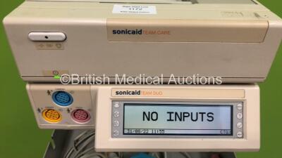 Huntleigh Sonicaid Team Duo Fetal Monitor on Stand with 3 x Transducers (Powers Up) - 3