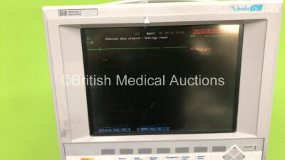 1 x GE Carescape V100 Vital Signs Monitor on Stand with BP Hose, 1 x Welch Allyn 53NT0 Vital Signs Monitor on Stand with BP Hose, 1 x Hewlett Packard Viridia 24C Patient Monitor on Stand with Module Rack with NBP / SPO2/Pleth / Press and ECG/Resp Modules - 4