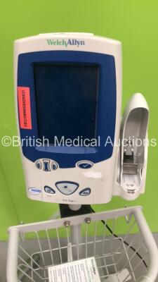 1 x Welch Allyn SPOT Vital Signs LXi Vital Signs Monitor on Stand and 1 x Welch Allyn 420 Series Patient Monitor on Stand (1 x Powers Up) - 2