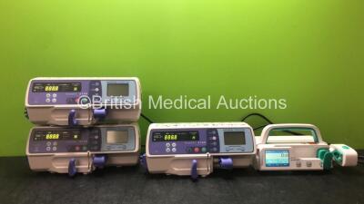 Job Lot Including 3 x Smiths Medical Graseby 2100 Syringe Pumps (All Power Up) *Mfd 2020* 1 x Med Captain Model HP 30 Syringe Pump (Powers Up)