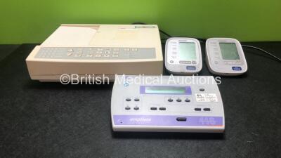 Mixed Lot Including 1 x Seca CT6i ECG Machine (Powers Up) 1 x Amplivox 116 Screening Audiometer (Untested Due to Missing Power Supply) 2 x Omron M6 Digital BP Meters (Both Untested Due to Missing Batteries) *SN 25042,22654, NA, NA*