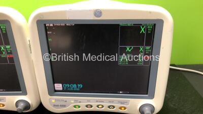 3 x GE Dash 4000 Patient Monitors with CO2, BP1/3, BP2/4, SPO2, Temp/Co, NBP and ECG Options (All Power Up) - 4