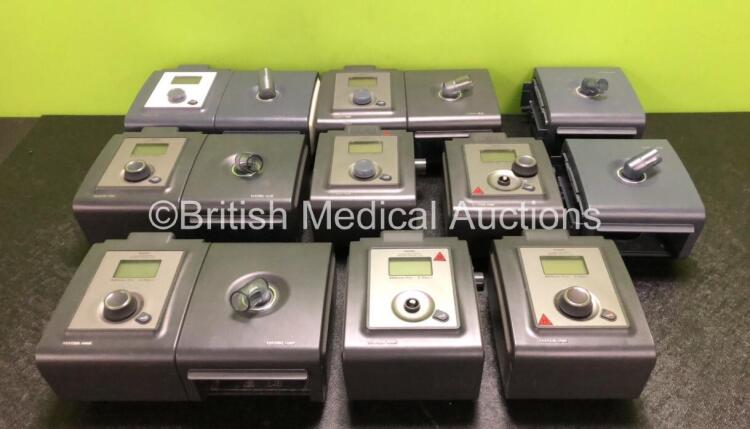 Job Lot Including 6 x Philips Respironics REMstar Pro C-Flex+ CPAP Units with 6 x Power Supplies (All Power Up, 1 x Missing Dial, 1 x Damaged Dial - See Photos) 6 x System One Humidifier Units and 2 x Philips Respironics BiPAP Auto Bi-Flex Units with 1 x