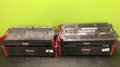 Mixed Lot Including 1 x Otodynamics Otoport NHSP OAE Screening System with 1 x AC Power Supply and Accessories in Carry Case (Powers Up) and Sigma Instrument Trays - 5