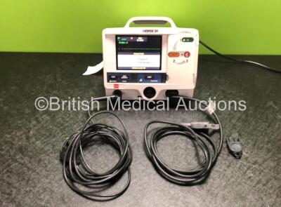 Medtronic Lifepak 20 Defibrillator / Monitor Including ECG, Pacer and Printer Options with 1 x 3 Lead ECG Lead and 1 x Paddle Lead (Powers Up) *GH*