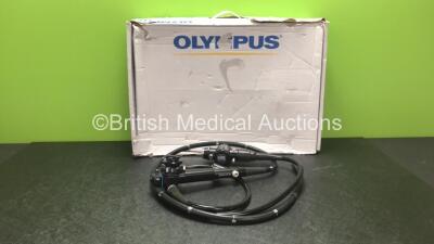 Olympus CF-2T200 Video Colonoscope in Case - Engineer's Report : Optical System - No Fault Found, Angulation - No Fault Found, Insertion Tube - Slightly Strained, Light Transmission - No Fault Found, Channels - No Fault Found, Leak Check - No Fault Found