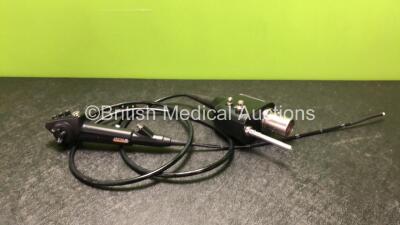 Pentax ECY-1570K Video Cystoscope - Engineer's Report : Optical System - No Fault Found, Angulation - No Fault Found, Insertion Tube - No Fault Found, Light Transmission - No Fault Found, Channels - No Fault Found, Leak Check - No Fault Found *G120318*