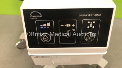 Lowenstein Medical V50-C1 Ventilator Firmware Version 3.5.0004 *Mfd 06-2020* with 1 x prisma Vent Aqua Humidifier Unit and Accessories in Carry Bag On Stand (Both Power Up) - 4