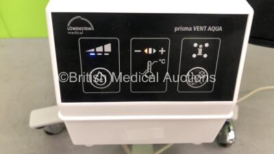 Lowenstein Medical V50-C1 Ventilator Firmware Version 3.5.0004 *Mfd 06-2020* with 1 x prisma Vent Aqua Humidifier Unit and Accessories in Carry Bag On Stand (Both Power Up) - 4