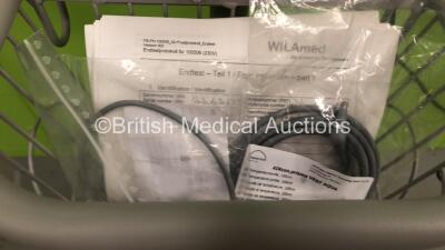 Lowenstein Medical V50-C1 Ventilator Firmware Version 3.5.0007 *Mfd 06-2020* with 1 x prisma Vent Aqua Humidifier Unit On Stand (Both Power Up) - 3