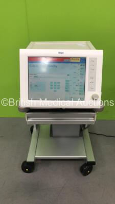 Drager Evita XL Ventilator *Mfd 2008* Software Version 6.12 Running Hours 114322h with Hoses on Stand (Powers Up) *SN ARZB-0174*