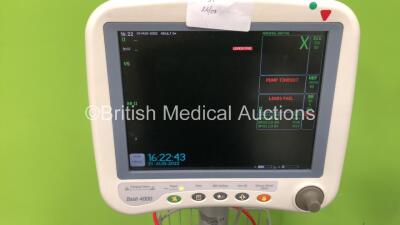 1 x GE Dash 4000 (Powers Up) and 1 x GE Dash 3000 (Powers Up with Blank Screen) Patient Monitors on Stands - 2