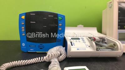 Mixed Lot Including 1 x GE Carescape V100 Patient Monitor (No Power) 1 x Huntleigh MD200 Dopplex Unit (Powers Up) 1 x Datascope Accutorr Plus Patient Monitor (Powers Up) 1 x Linak HBW071-001 Bed Controller, 1 x Sky HD Box (Powers Up) 1 x Brannan Digital I - 2