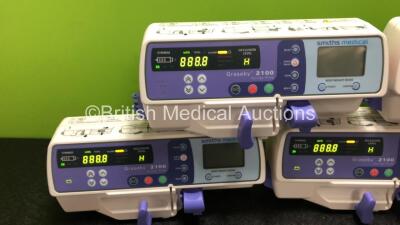 5 x Smiths Medical Graseby 2100 Syringe Pumps *Mfd - 2020* (All Power Up) - 2