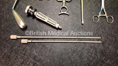 Job Lot of Various Surgical Instruments Including 1 x Stryker 250-070-403 Strykeflow Suction Tube and 1 x Stryker 250-070-402 Strykeflow Suction Tube - 7