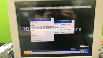 Philips Intellivue MP70 Touch Screen Patient Monitor *Mfd 2010* (Powers Up with Damage-See Photos) with 1 x Philips M3012A Module Including Press and Temp Options *Mfd 2005* (Damaged Casing-See Photo) - 2