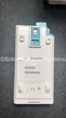 Philips Intellivue MP70 Touch Screen Patient Monitor *Mfd 2010* (Powers Up with Damage-See Photos) with 1 x Philips M3012A Module Including Press and Temp Options *Mfd 2005* (Damaged Casing-See Photo) - 5