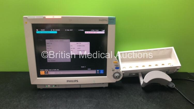 Philips IntelliVue MP70 Neonatal Touch Screen Patient Monitor Software Revision J.10.45 (Powers Up, Missing Button and Slight Damage to Casing - See Photos)