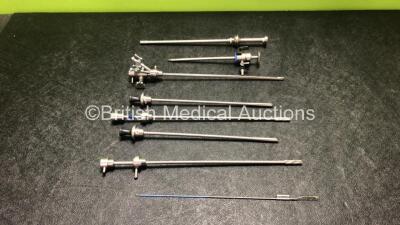 Job Lot Including 1 x Olympus A70951A Cannula with Trocar, 2 x Olympus A22081A Trocars, 1 x Olympus A42071A Sheath, 1 x Olympus A222018 Endoscopy Part, 2 x RB RA260 Cannulas and 1 x RB SW4028 Dual Valve Cannula with Mechanism