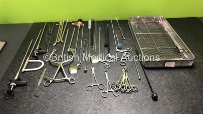 Job Lot of Various Surgical Instruments with Tray