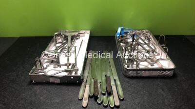 Job Lot of Various Surgical Instruments in 2 x Trays