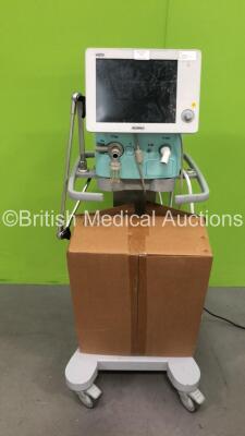 Aeonmed VG70 Ventilator with Accessories and 1 x Hose on Stand *Mfd 0-2020* (Powers Up with Damaged Screen and Facia - Blank Screen)