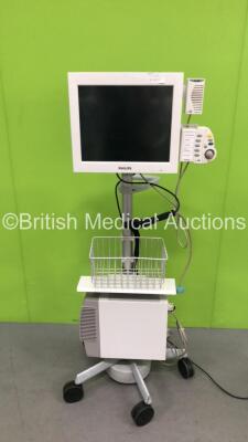 Philips Ref M8033-60071 Monitor with 1 x Philips M8008A Module On Stand (Powers Up) *C*