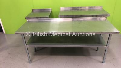 6 x Stainless Steel Tables (4 x Large (1 x in Picture - 4 in Lot) - 1 x Medium and 1 x Small)