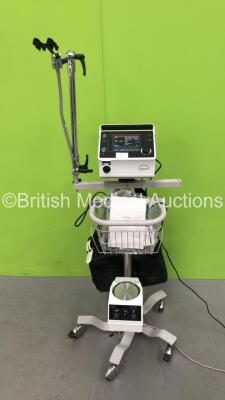 Lowenstein Medical V50-C1 Ventilator Firmware Version 3.5.0007 *Mfd 06-2020* with 1 x prisma Vent Aqua Humidifier Unit and Accessories in Carry Bag On Stand (Both Power Up )