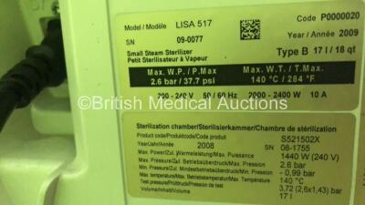 W&H Lisa 500 Autoclave (Powers Up) - 3