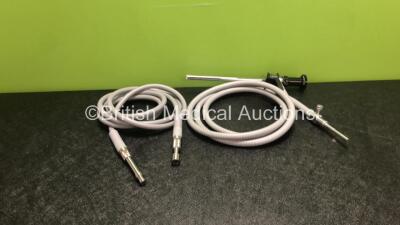 Richard Wolf 4450.501 70 Degree Rigid Endoscope with 2 x Light Cables *Clear View*