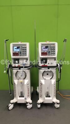 2 x Novalung Vision a High Frequency Ventilator with Hoses (Both Power Up) *SN 00112, 00160*