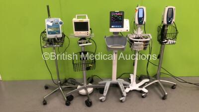 Job Lot of Patient Monitors Including 2 x Welch Allyn Spot Vital Signs Monitors with 2 x NIBP Hoses and 2 x BP Cuffs (Both Power Up) 1 x Mindray VS-900 Patient Monitor (Powers Up) 1 x Hewlett Packard M3046A M3 Patient Monitor with 1 x PhilipsM300A Module