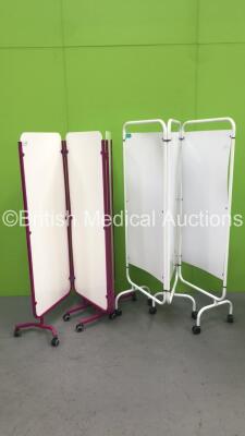 1 x Bristol Maid Patient Privacy Screen and 1 x Ocura Patient Privacy Screen