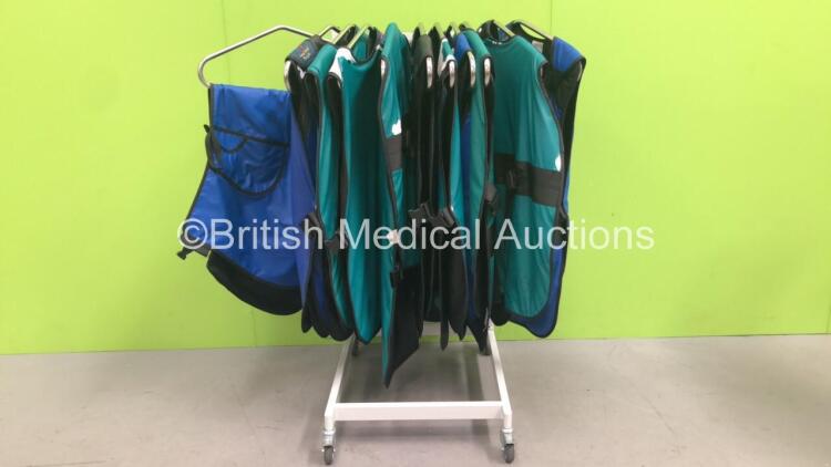 1 x Wardway Metal Rail with 11 x X-Ray Aprons