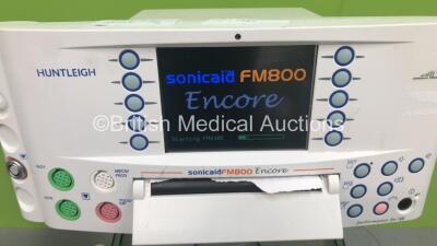 3 x Huntleigh sonicaid FM800 Encore Fetal Monitors on Stands (All Power Up) - 3