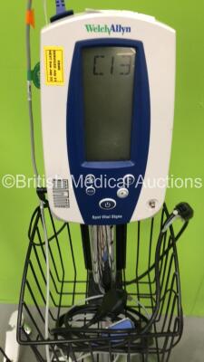 4 x Welch Allyn SPOT Vital Signs Monitors on Stands with Selection of Cables (All Power Up) *S/N 201620816 / 2003045106 / 201213907 / 200206159* - 2